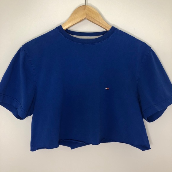 *SOLD* Tommy Hilfiger Blue Crop Top - Picture 3 of 7